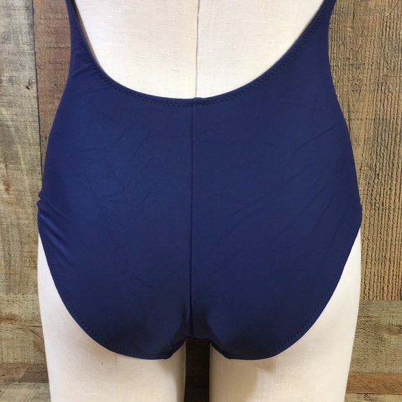 Mossimo Swimsuit Womens‎ Small Dark Night Blue Lace Up One Piece Swimwear - Picture 8 of 14